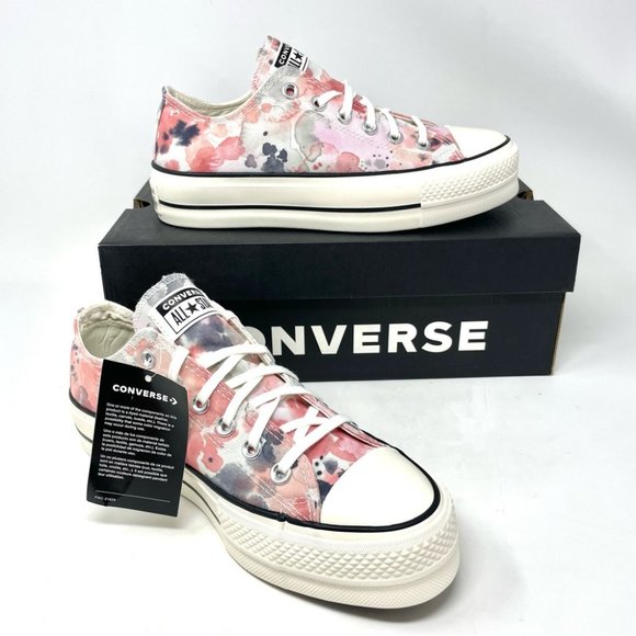 NEW Converse Chuck Taylor All Star Platform Low "Washed Florals" Sneakers Size 8 - Picture 5 of 8